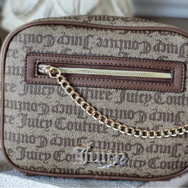 Juicy Couture Tan And Brown Crossbody Purse